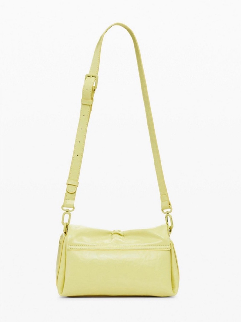 New Desigual Yellow Chartreuse Bow Handbag Purse - Picture 6 of 7